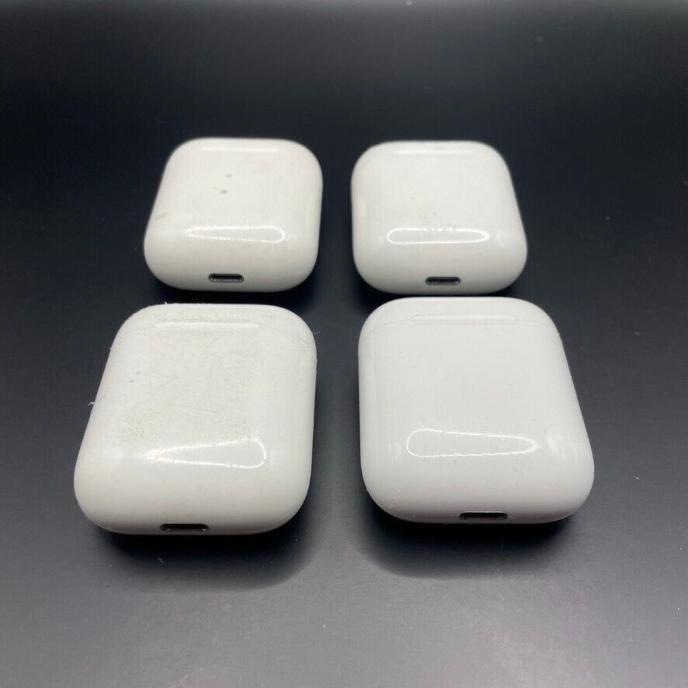 Lot of 4 APPLE  Airpods  Model A1938 - AS IS-‎ Free Shipping. CASES ONLY
